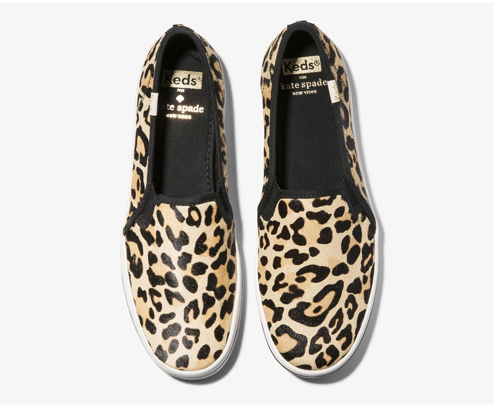 Keds Slip Ons Damen Leopard - Kate Spade New York Calf Hair Slip On - KIV-834197